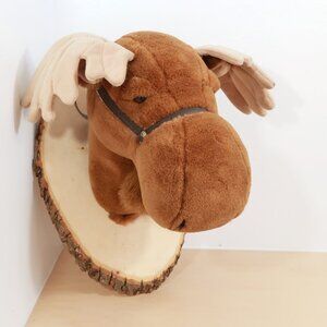 Plush Moose Head Wall Mount